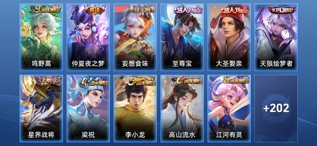 王者荣耀V6 2传说 59史诗 213皮肤 非凡王者