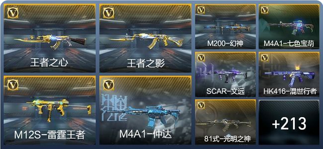 穿越火线：枪战王者V8 15王者武器 243英雄武器 3英雄角色 625万化 枪圣SSS