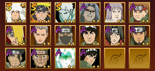 火影忍者V5 3S忍 13A忍 61忍 342S碎片 11通灵 200W战力 前500名 见习