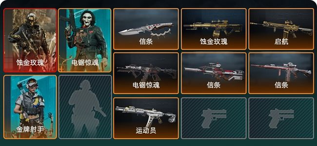 三角洲行动总资产173.7M 3干员外观 1近战 6传说枪械 烽火：青铜 战场：无军衔