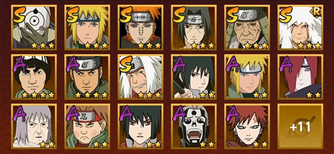 火影忍者V4 7S忍 21A忍 110忍 841S碎片 14通灵 400W战力 中忍