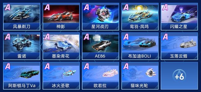 QQ飞车手游V2 16永久A车 20永久赛车 7宠物 女号 星耀