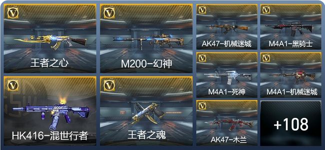 穿越火线：枪战王者V3 5王者武器 117英雄武器 3英雄角色 137万化 枪皇SSS