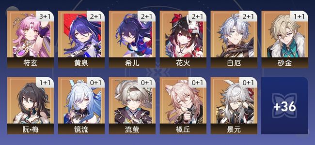 崩坏:星穹铁道72黄 46角色黄 26光锥黄 25五星角色 21五星光锥 70级 女主