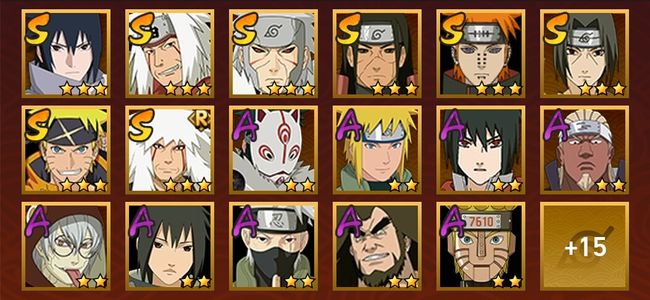 火影忍者V5 8S忍 24A忍 111忍 1054S碎片 16通灵 600W战力 前500名 上忍