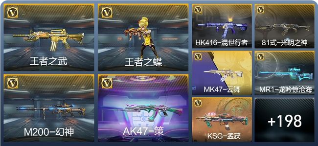 穿越火线：枪战王者V5 8王者武器 225英雄武器 7英雄角色 408万化 枪圣SSS