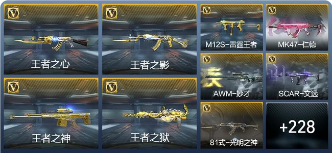 穿越火线：枪战王者V8 18王者武器 253英雄武器 10英雄角色 461万化 大师SS