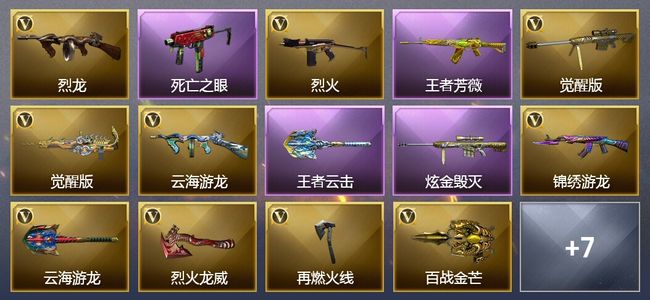 穿越火线（CF）2王者武器 1炫金武器 12V武器 1V角色 6皮肤 可排位 专家