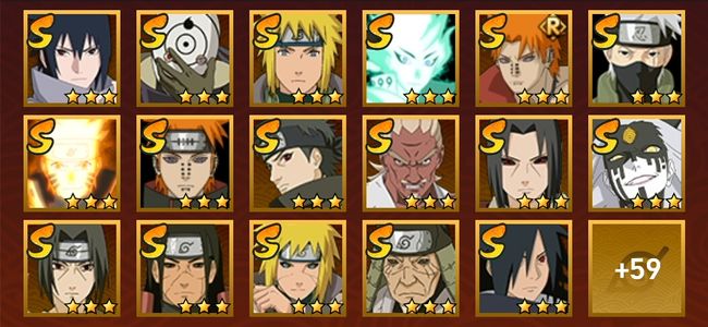 火影忍者V12 33S忍 43A忍 208忍 3708S碎片 19通灵 1000W战力 前500名 上忍