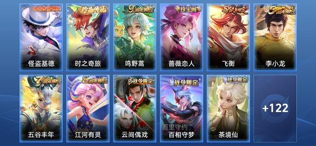 王者荣耀1传说 31史诗 134皮肤 至尊星耀IV