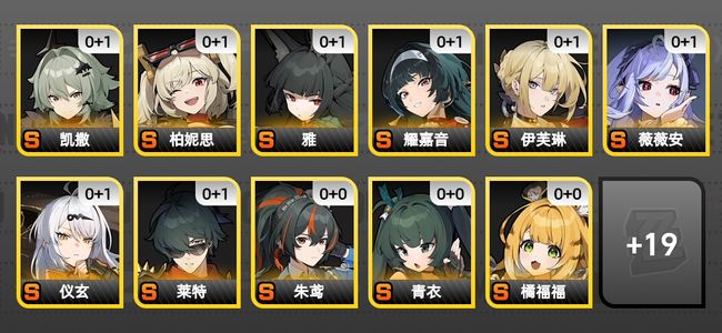 绝区零38黄 26角色黄 18S角色 12S音擎 14S邦布 男主 60