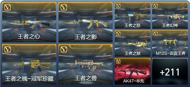 穿越火线：枪战王者26王者武器 220英雄武器 7英雄角色 377万化 枪王S