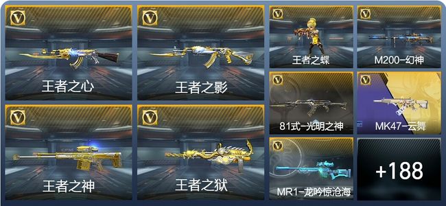 穿越火线：枪战王者V6 10王者武器 197英雄武器 5英雄角色 266万化 枪皇