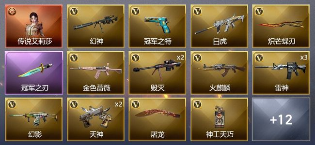穿越火线（CF）1传说角色 20V武器 2V角色 26皮肤 可排位