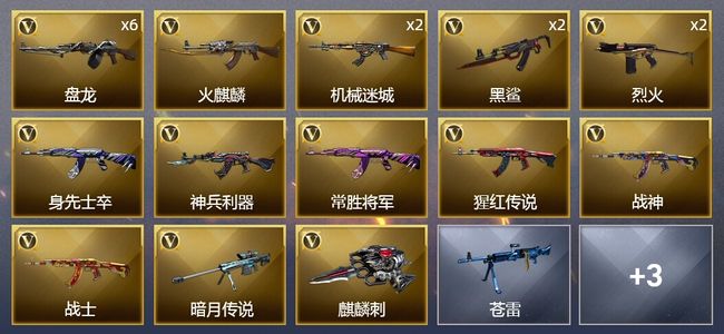 穿越火线（CF）21V武器 9皮肤 可排位 新锐