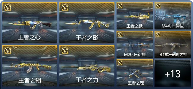 穿越火线：枪战王者V8 10王者武器 125英雄武器 新锐