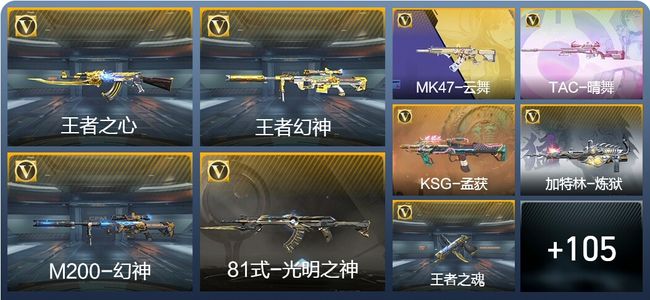 穿越火线：枪战王者V5 4王者武器 201英雄武器 新锐