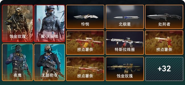 三角洲行动总资产205M 8干员外观 3传说近战 41传说枪械 钻石