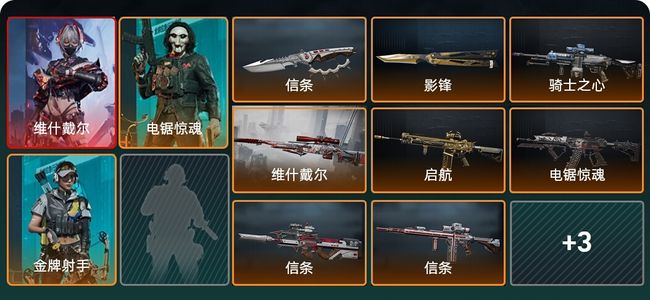 三角洲行动总资产248M 3干员外观 2传说近战 9传说枪械 铂金