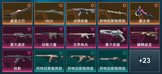 无畏契约5橙皮 6紫皮 37皮肤 14100皮肤总价值 590已用源晶 白银