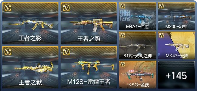 穿越火线：枪战王者V6 8王者武器 174英雄武器 4英雄角色 353万化 枪神