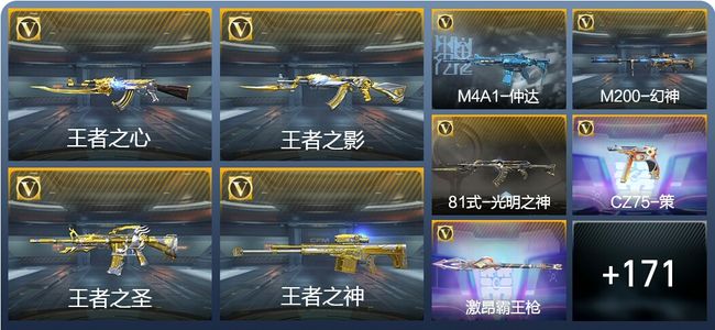 穿越火线：枪战王者9王者武器 181英雄武器 5英雄角色 323万化 枪王SS