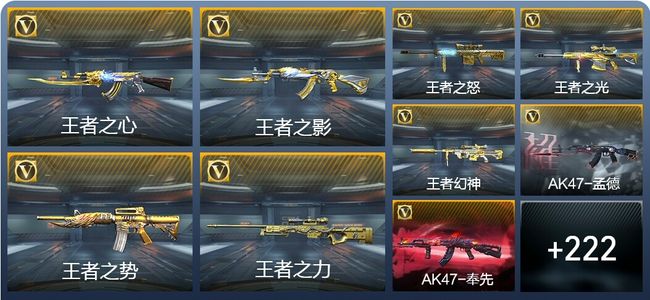 穿越火线：枪战王者V9 36王者武器 263英雄武器 2英雄角色 552万化 枪皇S