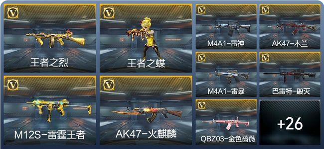 穿越火线：枪战王者3王者武器 37英雄武器 1英雄角色 44万化 精英