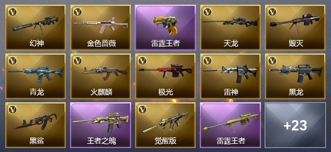 穿越火线（CF）10王者武器 39V武器 17V角色 15皮肤 可排位