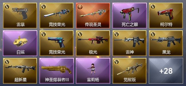 穿越火线（CF）1传说武器 2王者武器 51V武器 12V角色 6皮肤 可排位