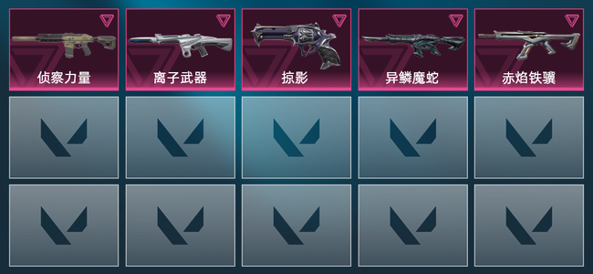 无畏契约0金皮 0橙皮 5紫皮 15皮肤 6450皮肤总价值 210已用源晶 青铜