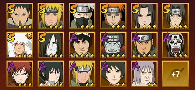 火影忍者V1 8S忍 17A忍 106忍 1116S碎片 14通灵 500W战力 下忍