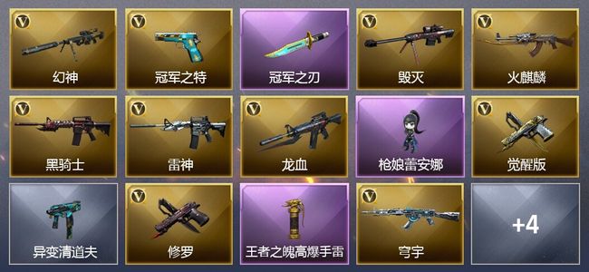 穿越火线（CF）1王者武器 12V武器 15皮肤 可排位 新锐