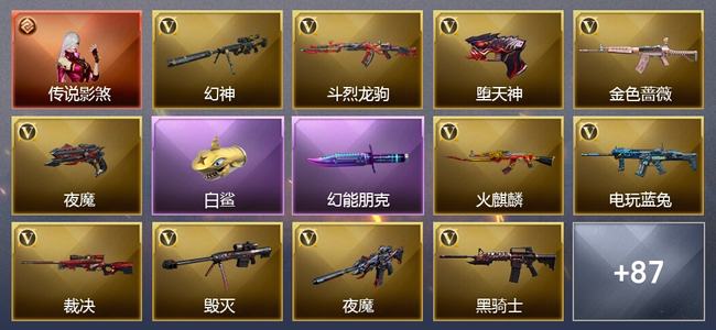 穿越火线（CF）1传说角色 5王者武器 80V武器 11V角色 31皮肤 可排位 专家