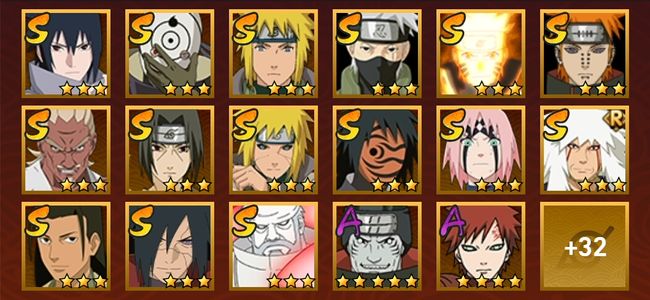 火影忍者V11 17S忍 32A忍 165忍 2163S碎片 16通灵 700W战力 前1000名 暗部