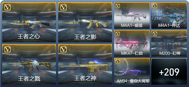 穿越火线：枪战王者V6 10王者武器 240英雄武器 枪皇SSS