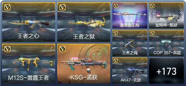 穿越火线：枪战王者V4 5王者武器 200英雄武器 5英雄角色 238万化 枪皇SS