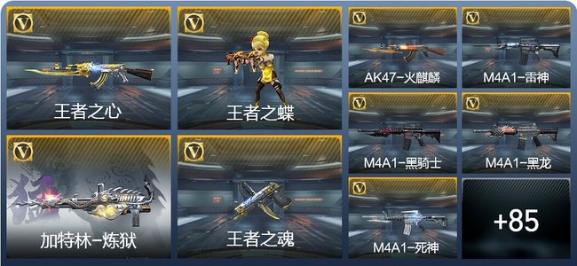 穿越火线：枪战王者4王者武器 94英雄武器 1英雄角色 124万化 专家S