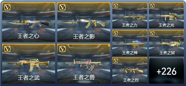 穿越火线：枪战王者28王者武器 235英雄武器 12英雄角色 736万化 枪圣SS