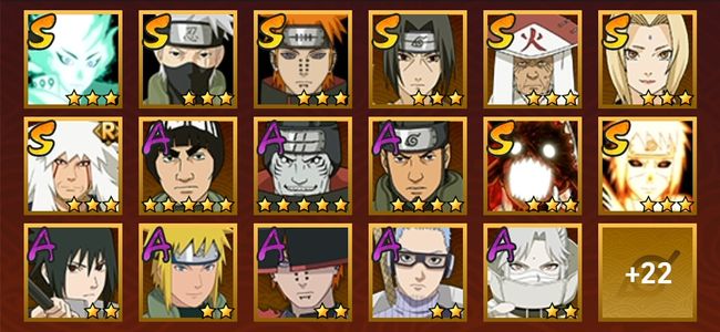 火影忍者V11 9S忍 30A忍 124忍 1450S碎片 18通灵 800W战力 前50名 上忍