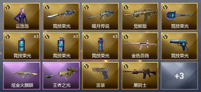穿越火线（CF）1王者武器 1炫金武器 18V武器 1V角色 可排位 新锐