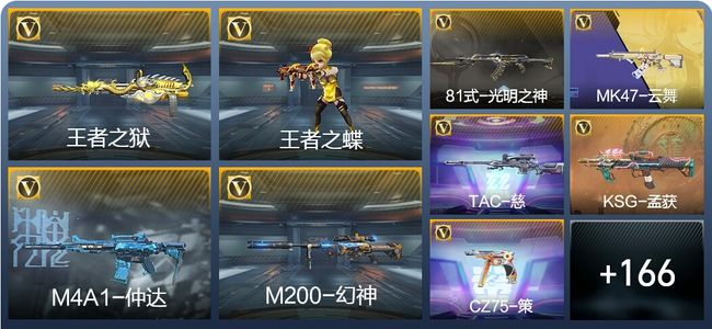 穿越火线：枪战王者V4 8王者武器 175英雄武器 3英雄角色 219万化 枪王SSS