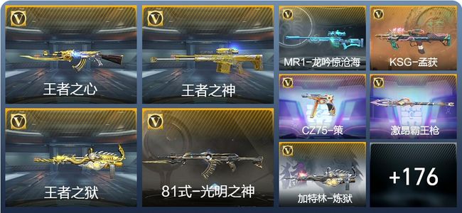 穿越火线：枪战王者V3 6王者武器 201英雄武器 299万化 枪王SSS