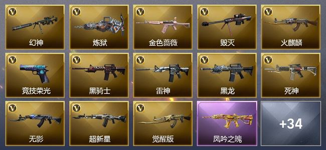 穿越火线（CF）1王者武器 64V武器 24皮肤 可排位 传奇
