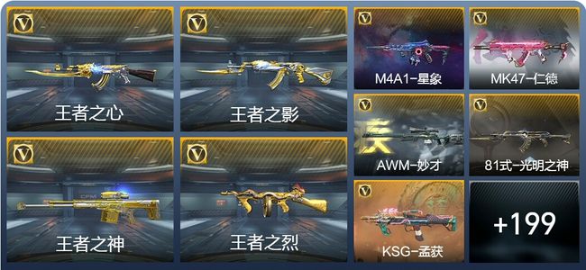 穿越火线：枪战王者12王者武器 208英雄武器 5英雄角色 289万化 枪皇SSS