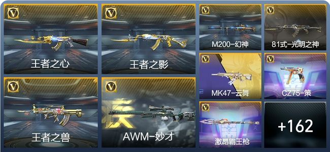 穿越火线：枪战王者V4 8王者武器 202英雄武器 6英雄角色 247万化 枪圣S