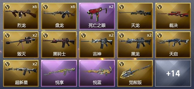 穿越火线（CF）2王者武器 41V武器 2V角色 4皮肤 可排位 精英