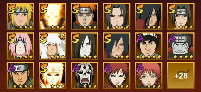 火影忍者V9 11S忍 34A忍 149忍 1453S碎片 17通灵 800W战力 前500名 上忍