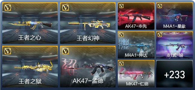 穿越火线：枪战王者V8 15王者武器 267英雄武器 8英雄角色 212万化 大师S