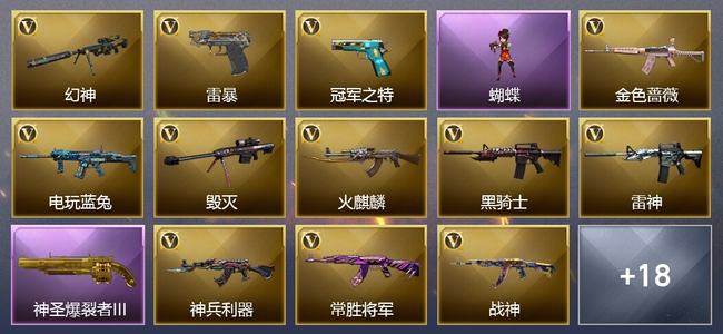 穿越火线（CF）0传说角色 0传说武器 2王者武器 0炫金武器 30V武器 8V角色 15皮肤 可排位 新锐